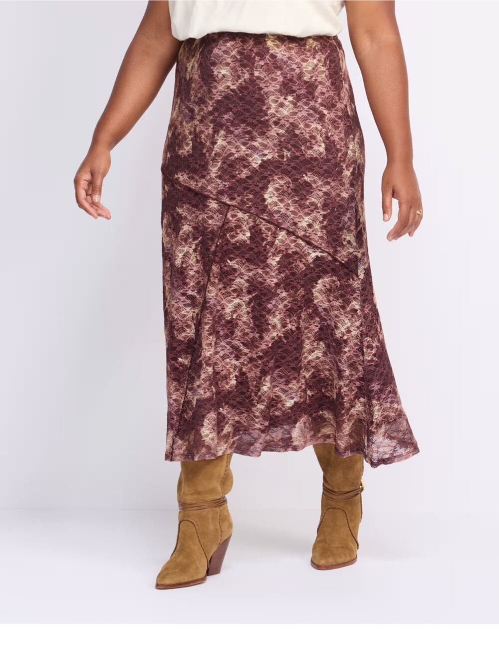 City Blues A-line Spliced Maxi Skirt Size 1X